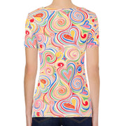 Love Moschino Multicolour Heart Logo T-Shirt