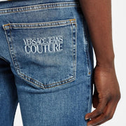 Versace Jeans Couture Logo Embroidered Denim Jeans
