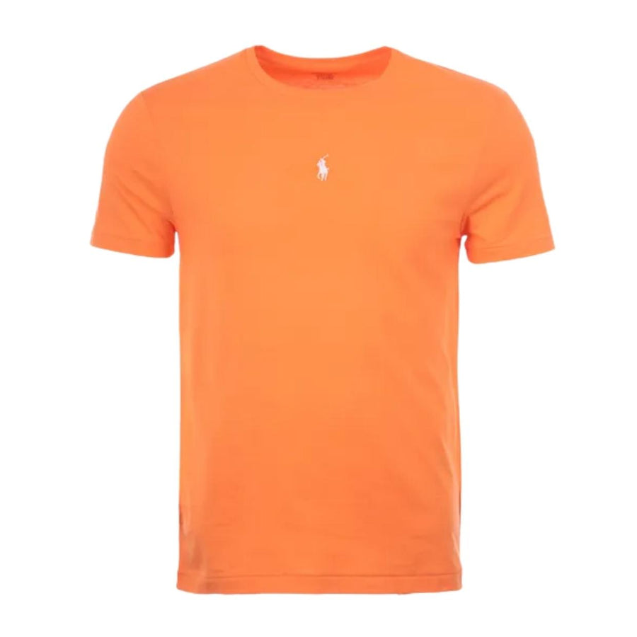 Ralph Lauren Logo Custom Slim Fit Orange T-Shirt