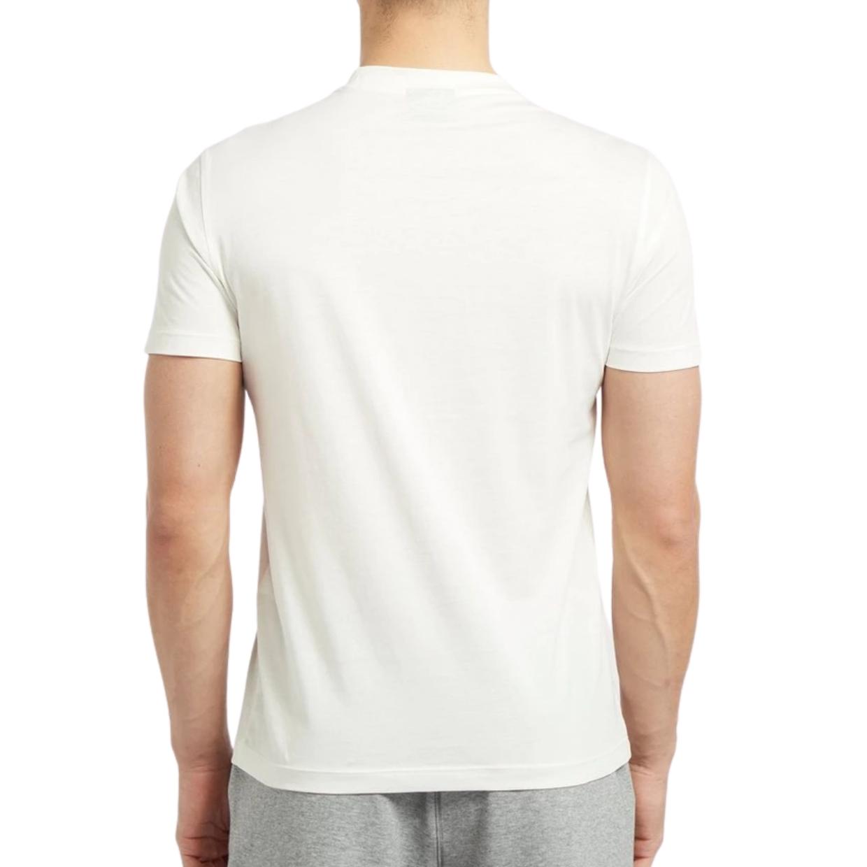 Emporio Armani White Print Eagle Pixel Logo T-Shirt