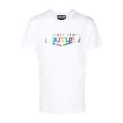 Versace Jeans Couture White Rainbow Space Logo T-Shirt