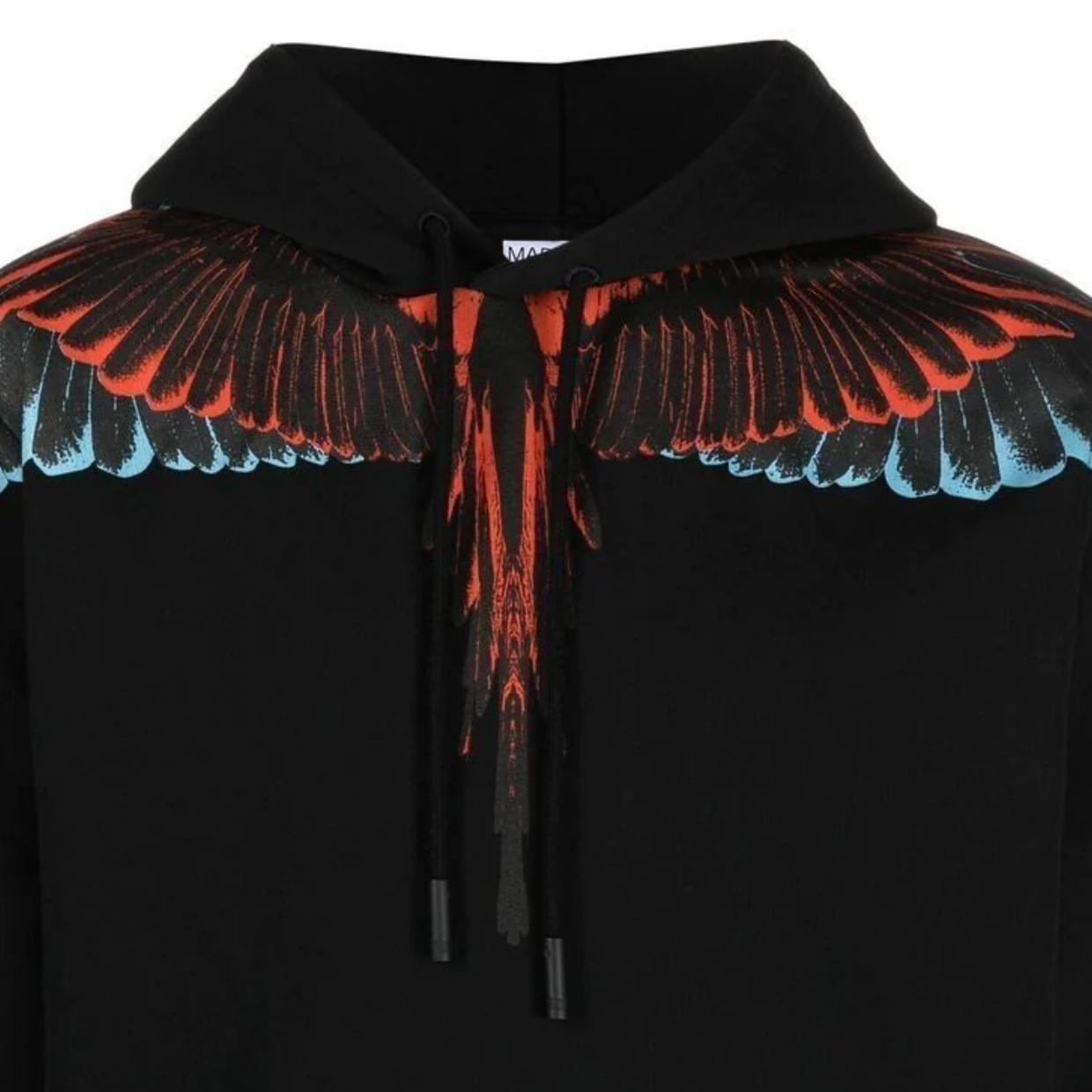 Marcelo Burlon Icon Wings Regular Fit Black Hoodie