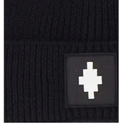 Marcelo Burlon Cross Logo Patch Black Beanie