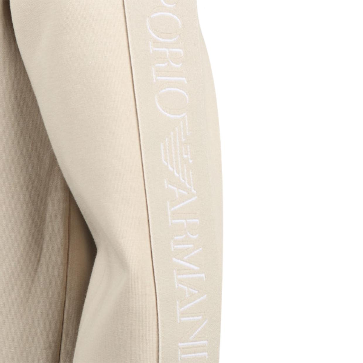 Emporio Armani Junior Logo Taping Beige Sweatshirt