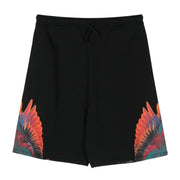 Marcelo Burlon Kids Printed Sunset Wings Black Sweat Shorts