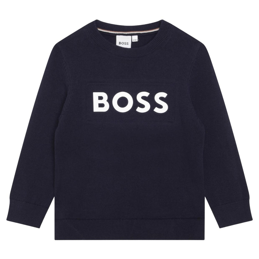 BOSS Kids Navy BOSS Logo Sweatshirt