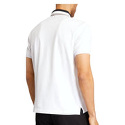 Emporio Armani White Collar Logo Tape Polo Shirt