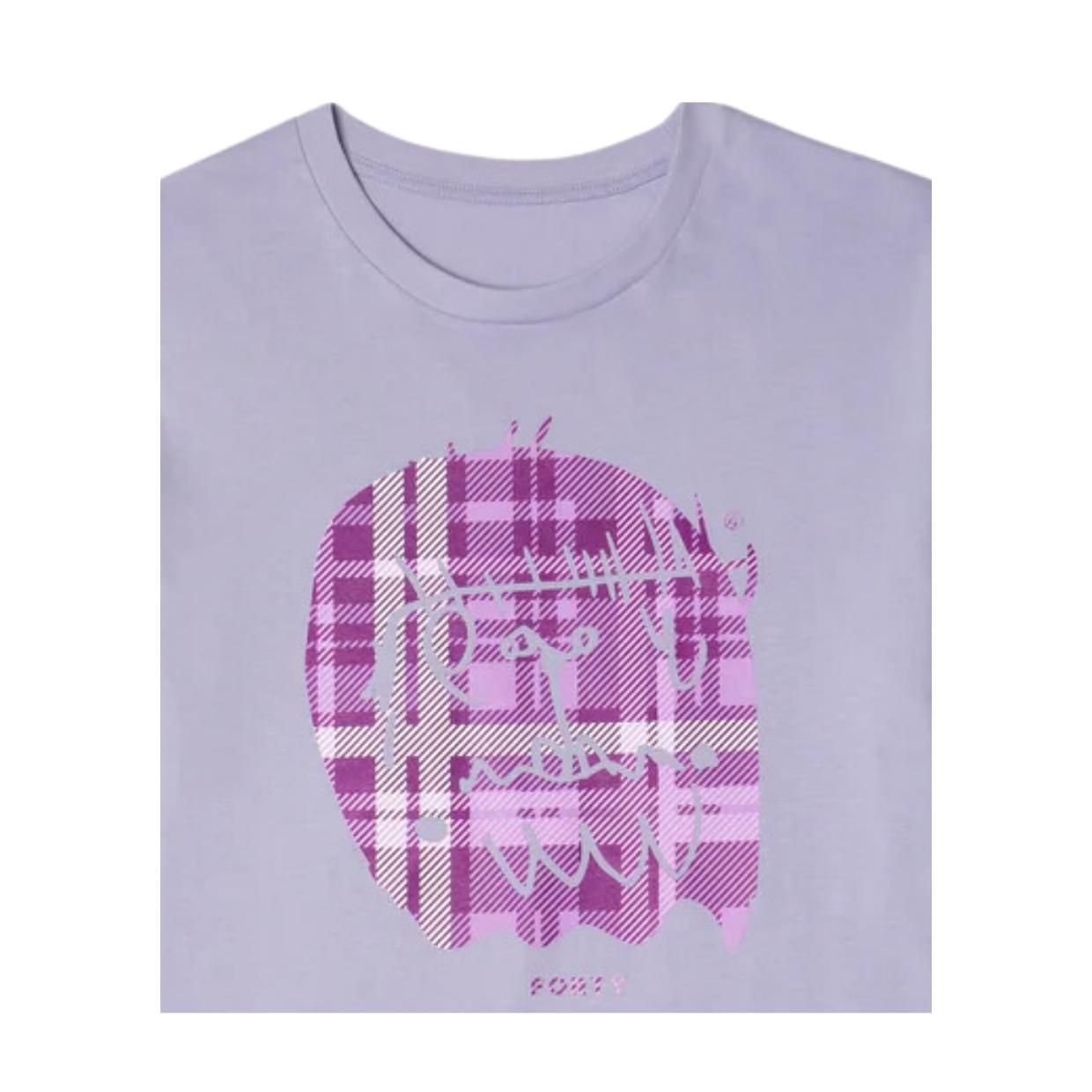 Forty Tartan Monster Logo Breachan Lilac T-Shirt