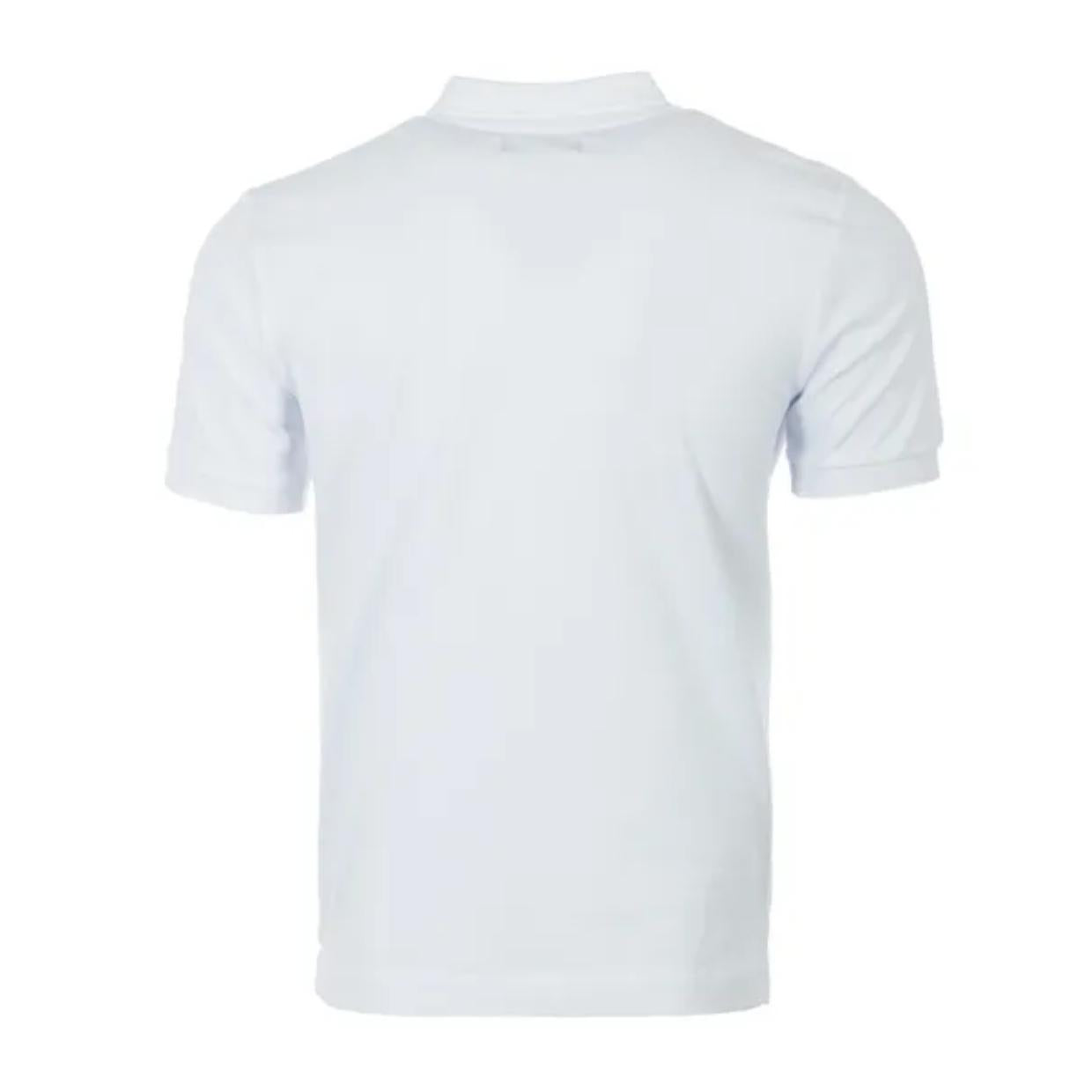 Forty White Austin Logo Badge Polo Shirt