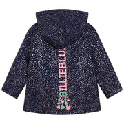 Billieblush Glitter Dots Navy Raincoat