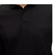 BOSS Pirol Tonal Logo Black Polo Shirt