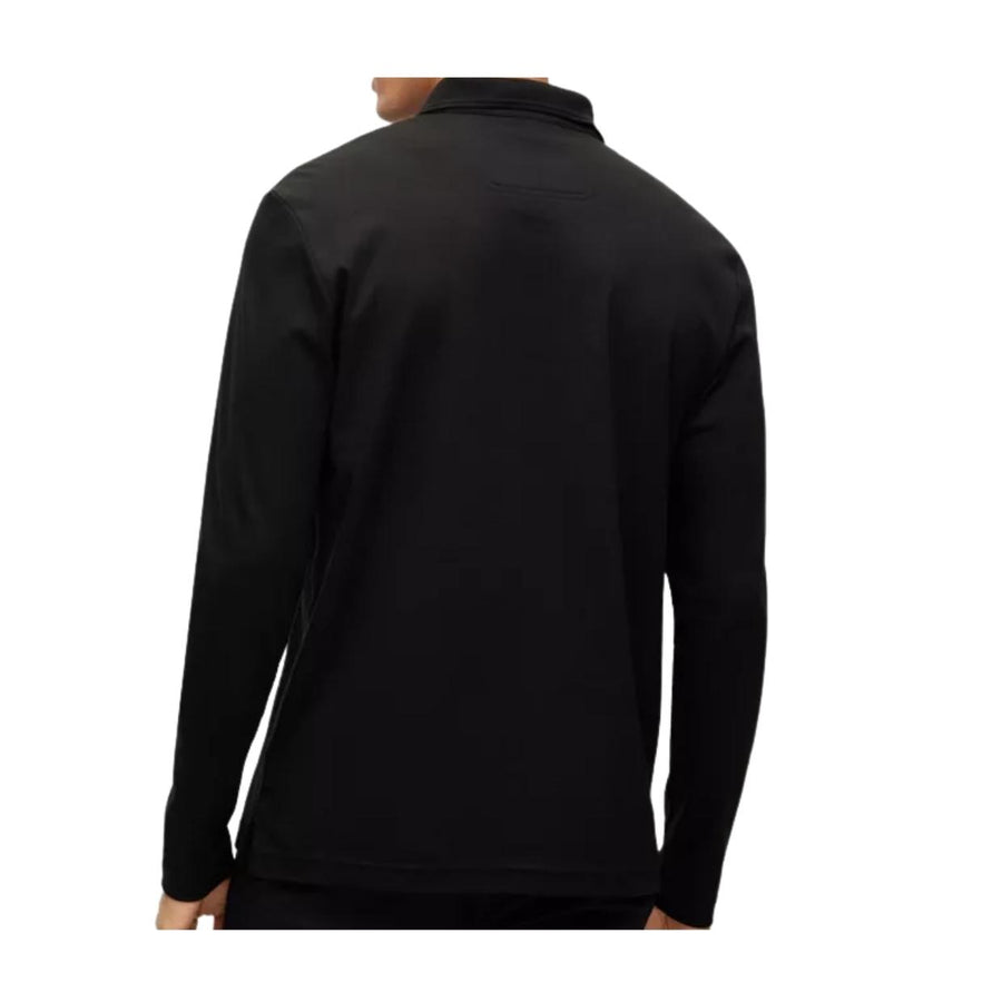 BOSS Pirol Tonal Logo Black Polo Shirt