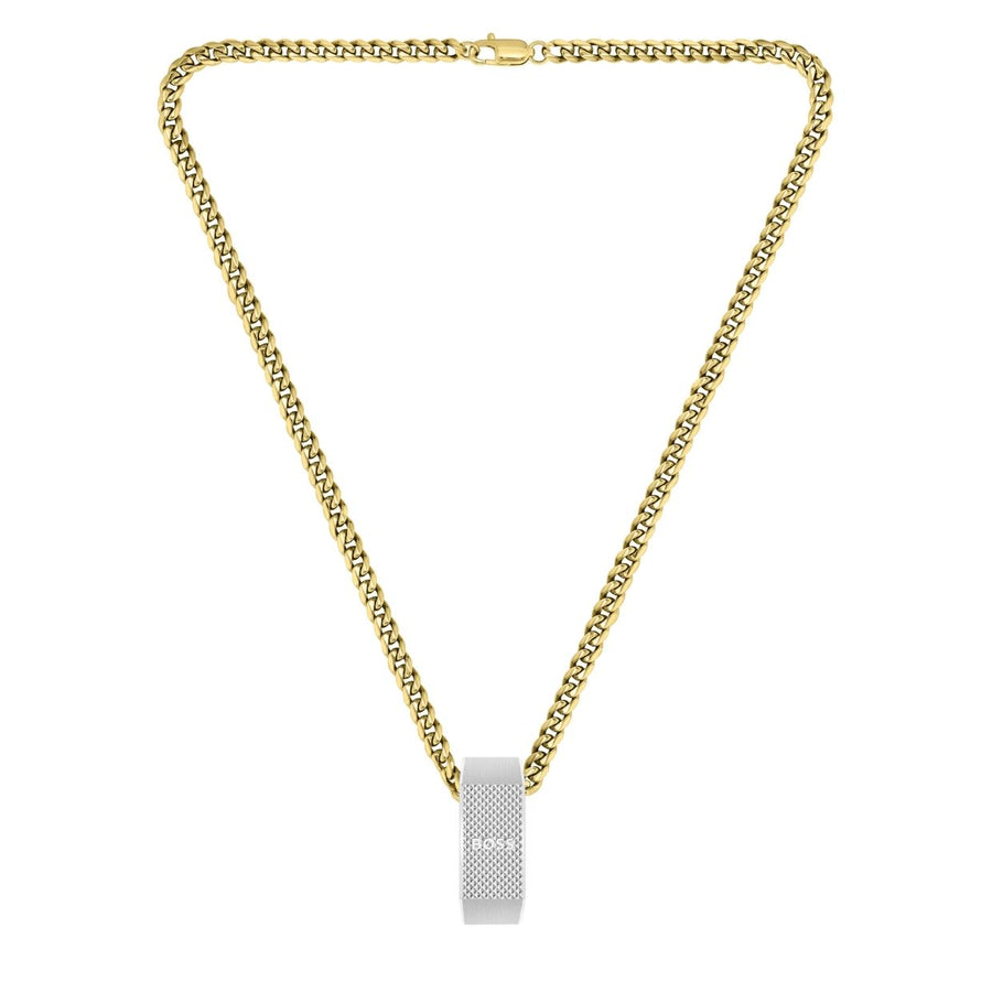 BOSS Gold/Silver Carter Reversible Pendent Necklace