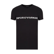 Emporio Armani Bodywear Black Crew Neck Mega Logo T-Shirt