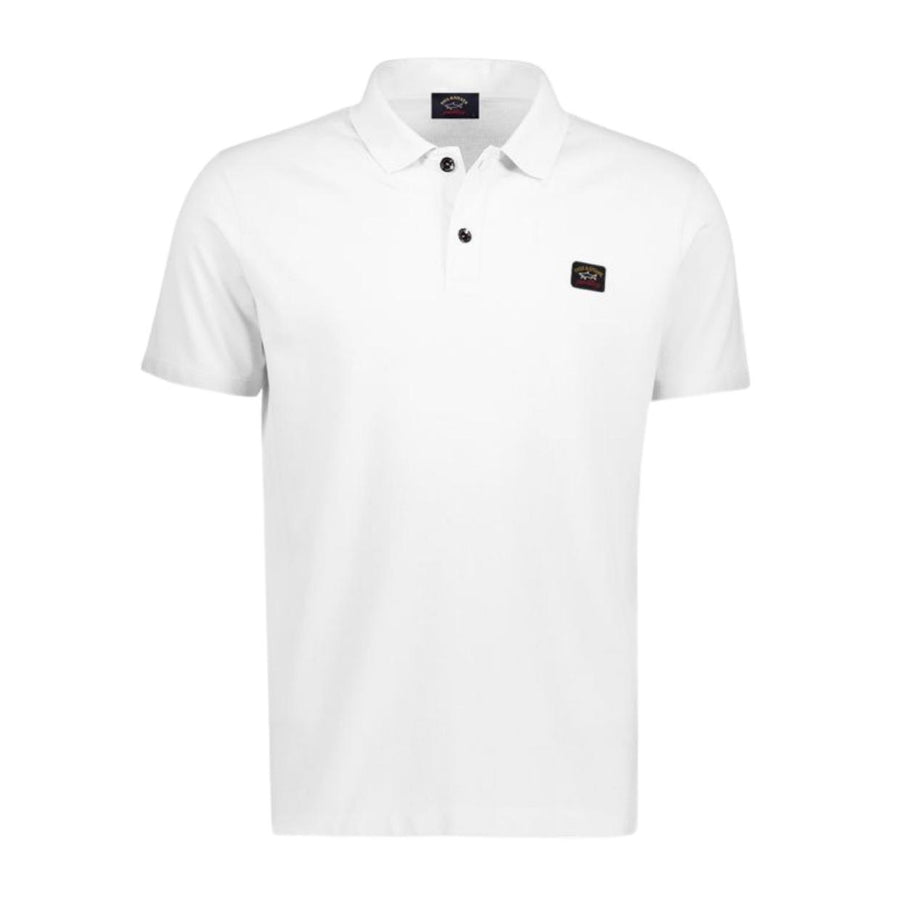 Paul & Shark Logo Badge White Polo Shirt