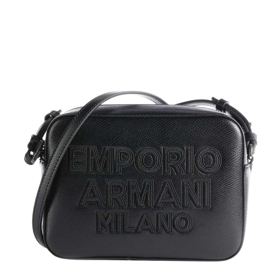 Emporio Armani Milano Logo Black Crossbody Bag