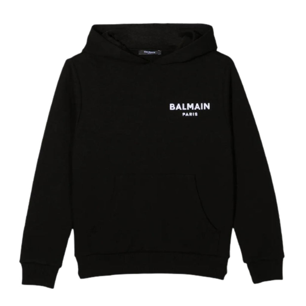 Balmain Kids Logo Black Hoodie – Retro Designer Wear