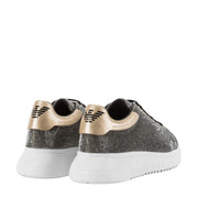 Emporio Armani Shimmering Leopard Print Sneakers