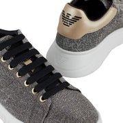 Emporio Armani Shimmering Leopard Print Sneakers