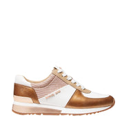 Michael Kors Allie Metallic Leather Trainers