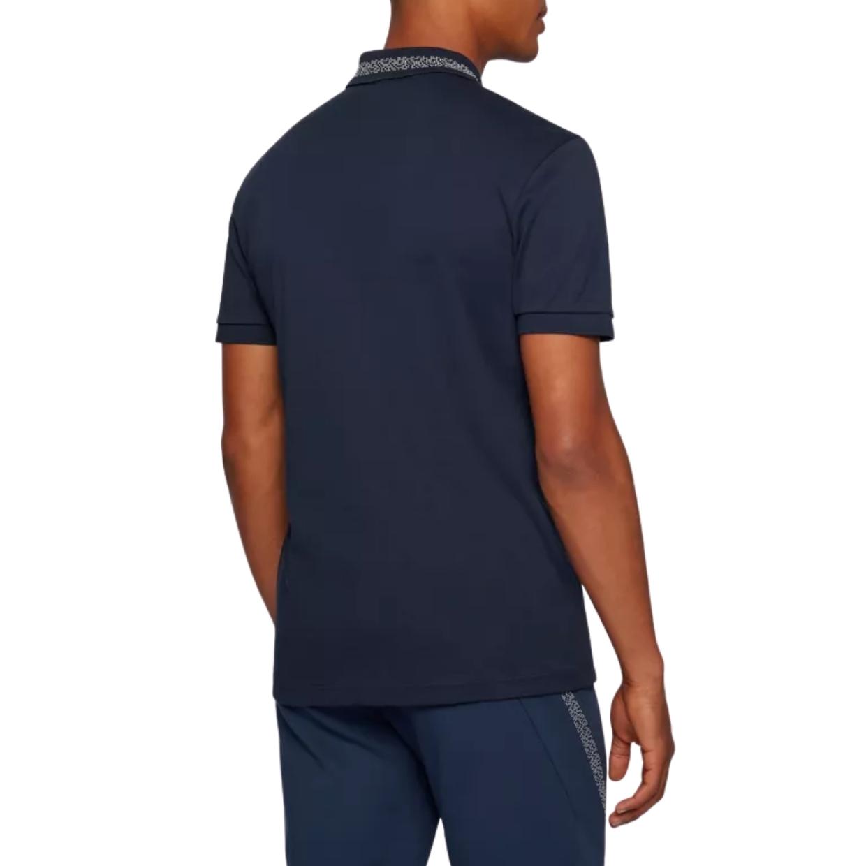 BOSS Navy Paddy Pixel Polo Shirt