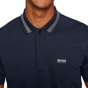 BOSS Navy Paddy Pixel Polo Shirt