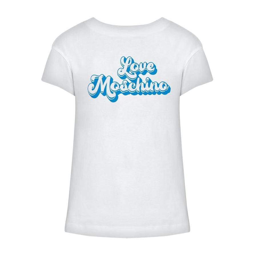 Love Moschino White Bubble Logo T-Shirt