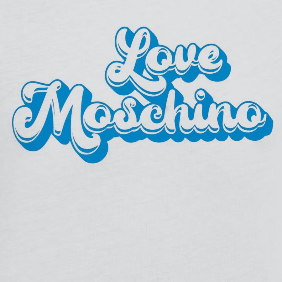 Love Moschino White Bubble Logo T-Shirt