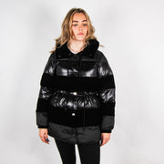 Emporio Armani Black Nylon & Velvet Jacket