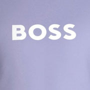 BOSS Regular Fit Contrast Logo Purple T-Shirt