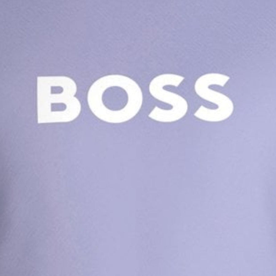 BOSS Regular Fit Contrast Logo Purple T-Shirt