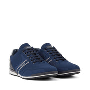 BOSS Blue Knitted Upper Low Top Trainers