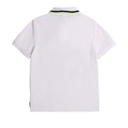 Boss Kids White Embroidered Polo Shirt