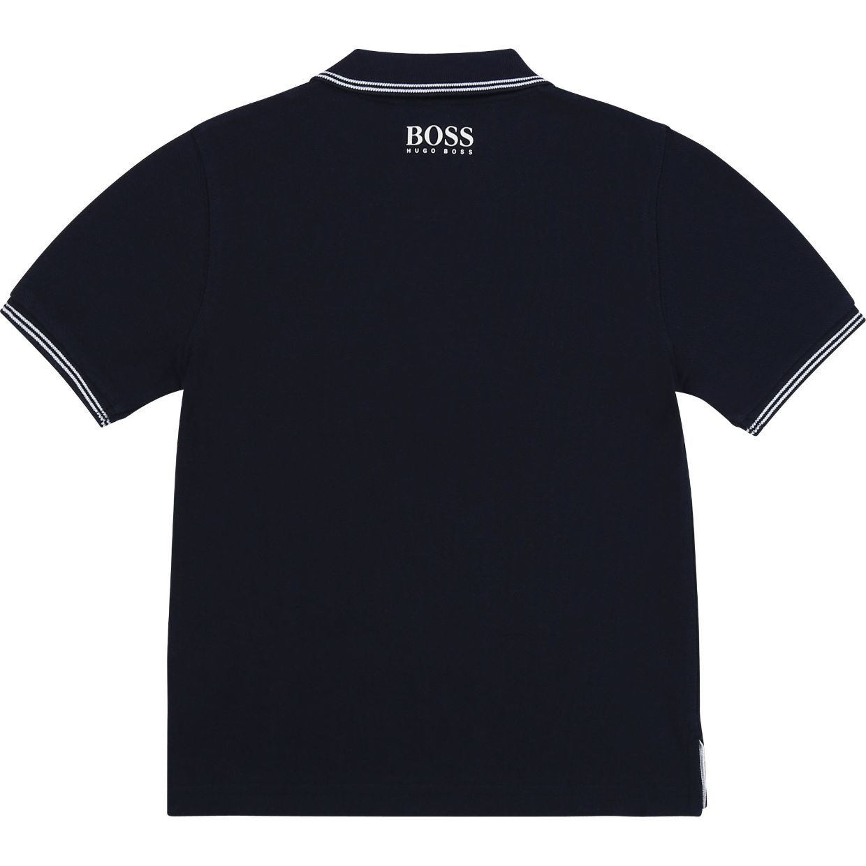 Boss Kids Black Chest Logo Patch Polo Shirt