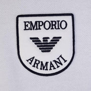 Emporio Armani White Logo Badge Crew Neck Sweatshirt