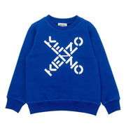 Kenzo Kids Blue Cross Logo Sweatshirt