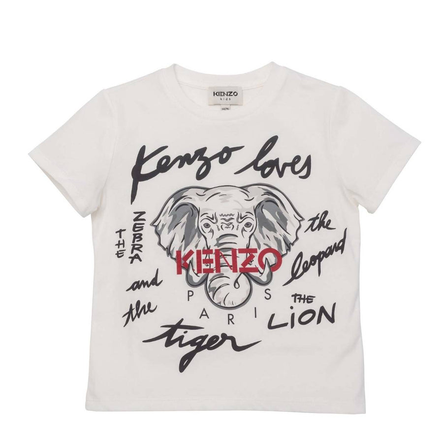 Kenzo Kids White Love T-Shirt