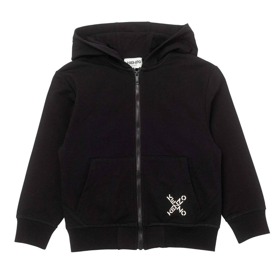 Kenzo Kids Cross Logo Black Hoddie