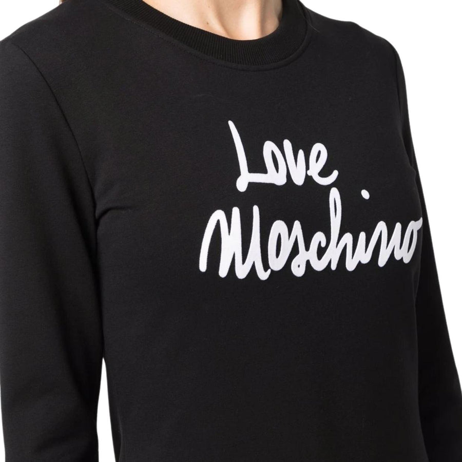 Love Moschino Flock Print Logo Sweatshirt