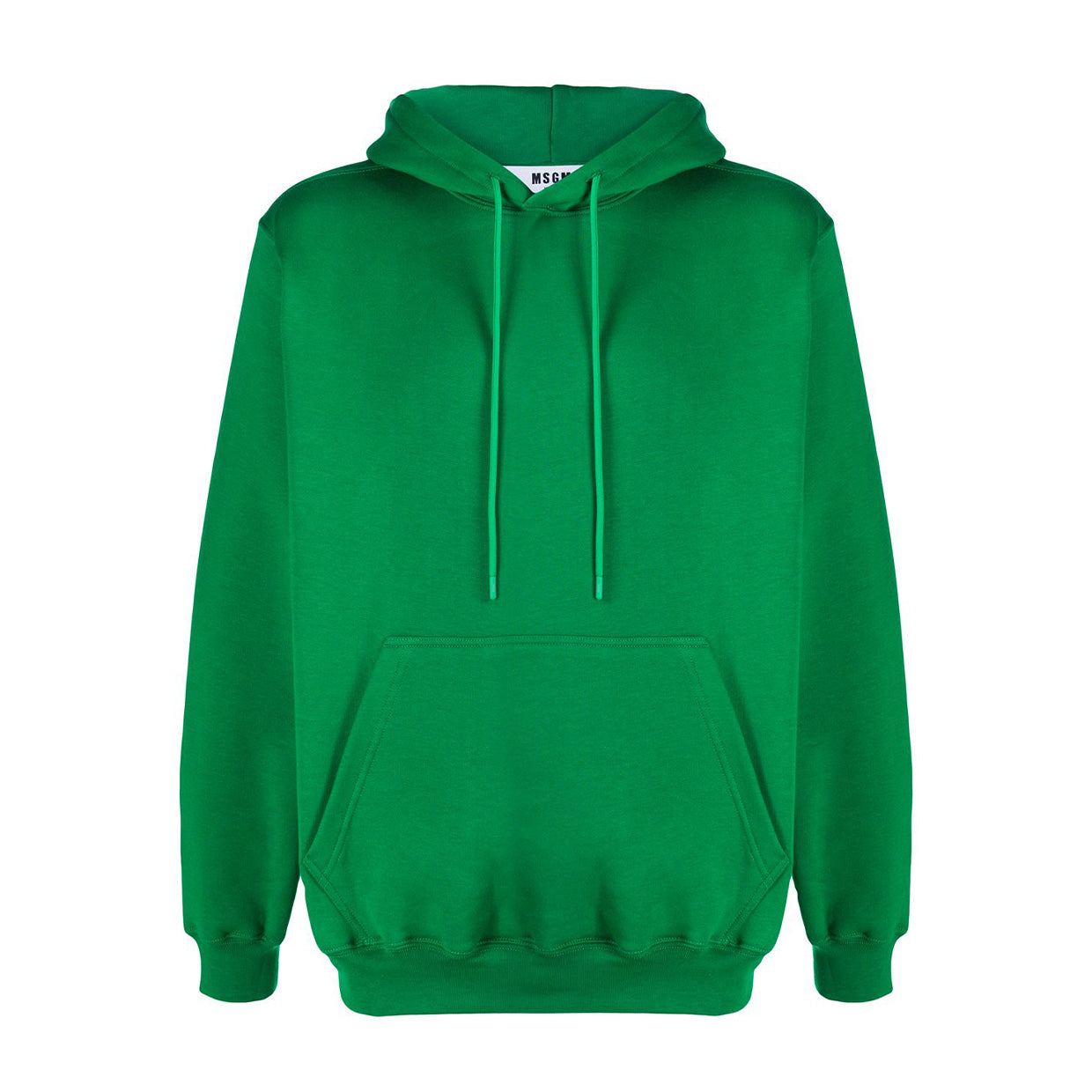 MSGM Green Sweatshirt Logo Print Hoodie
