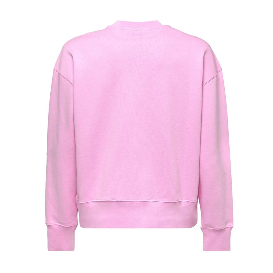 MSGM Pink Contrast Logo Sweater