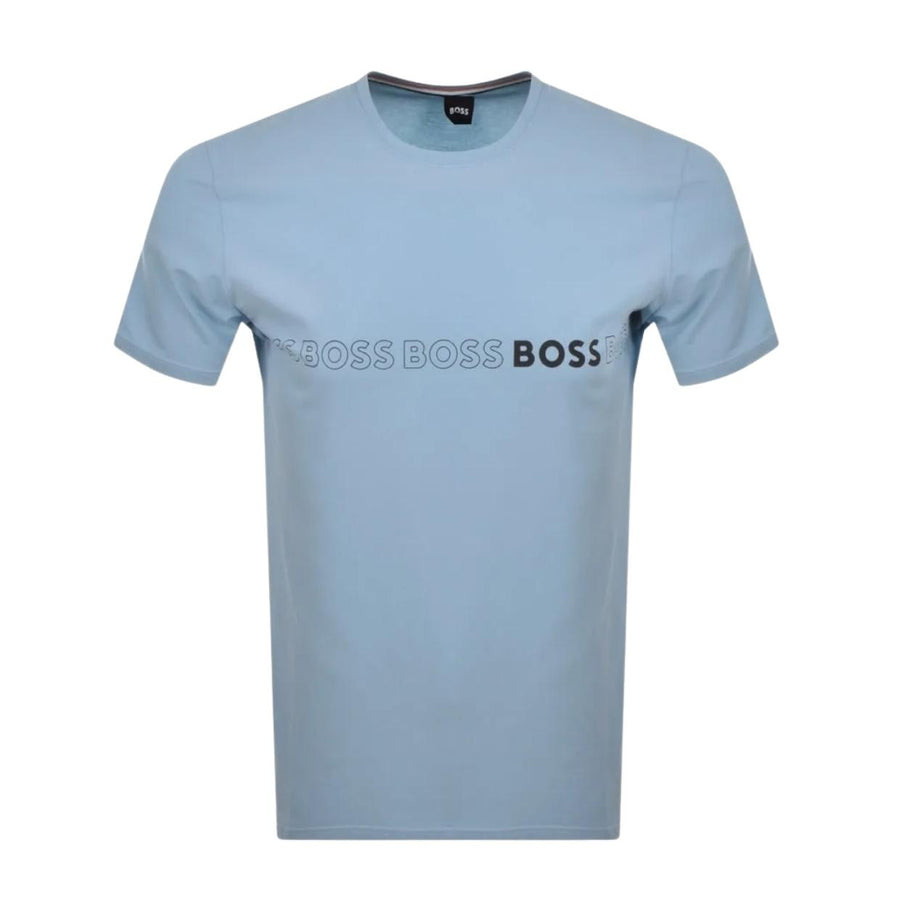 BOSS Light Blue Slim Fit Logo T-Shirt