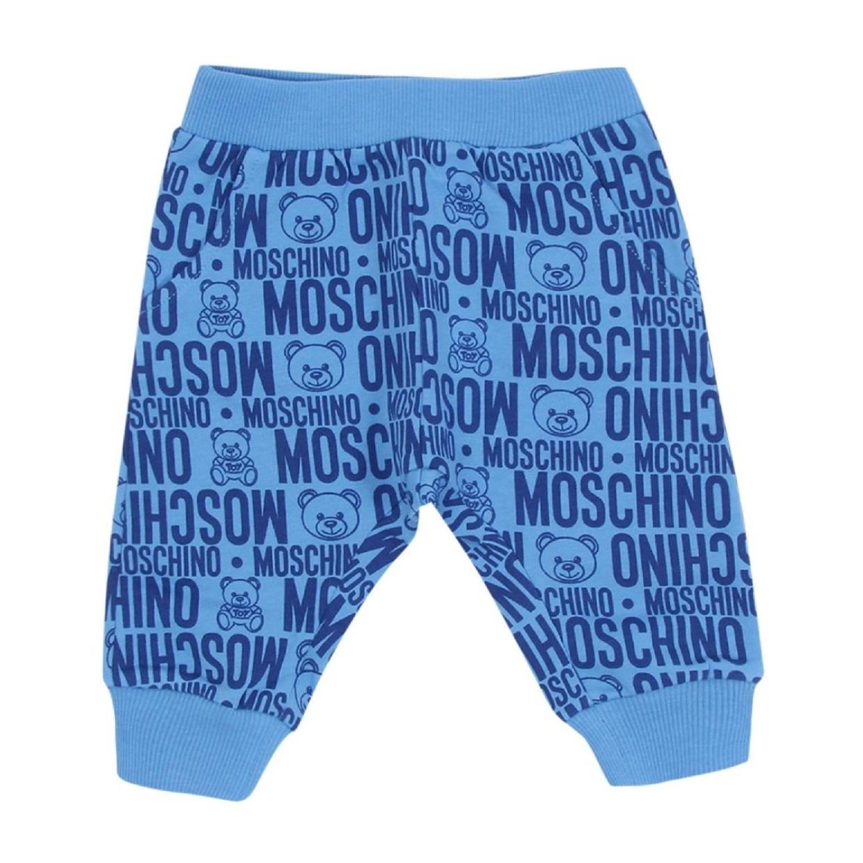 Moschino Baby Blue Allover Logo Jogger