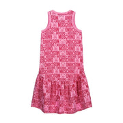 Moschino Kids Pink Logo Print Dress