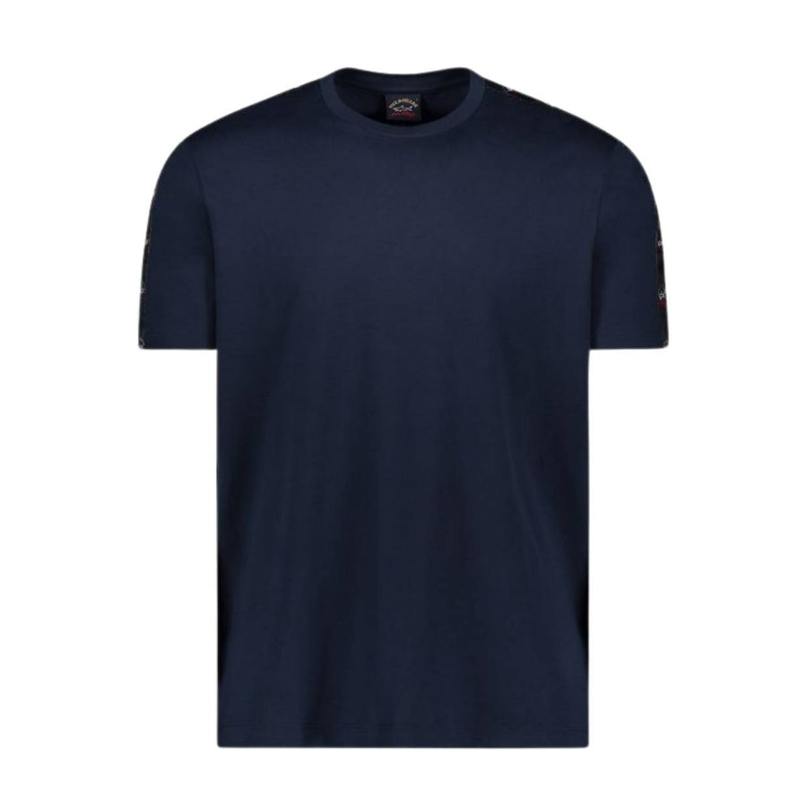 Paul & Shark Navy Cotton T-Shirt With Logo Tape