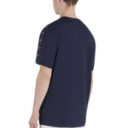 Paul & Shark Navy Cotton T-Shirt With Logo Tape