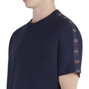 Paul & Shark Navy Cotton T-Shirt With Logo Tape