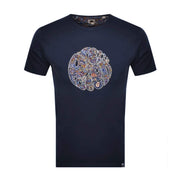 Pretty Green Wonderwall Paisley Navy T-Shirt