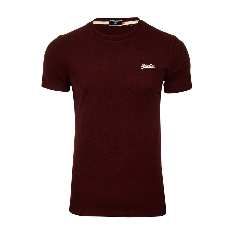 Superdry Maroon Logo Embroidery T-shirt