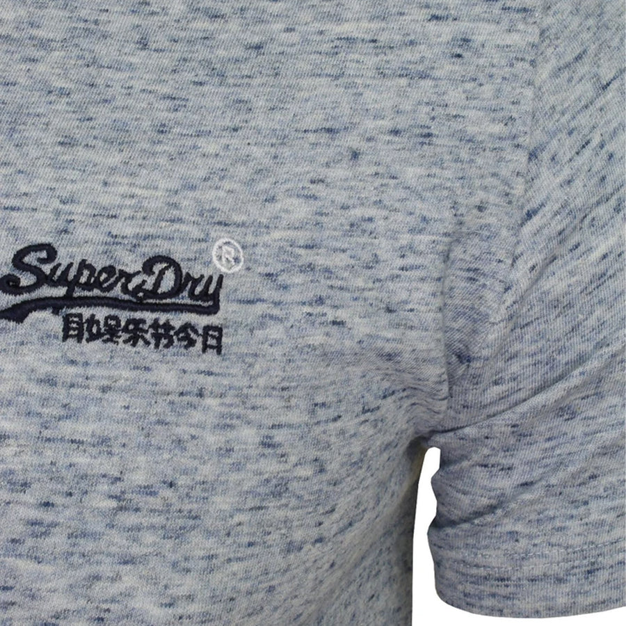Superdry Blue Embroidered Logo T-shirt